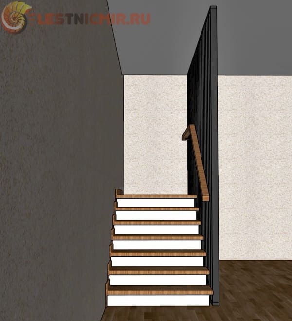 Перила для лестницы, балкона из черного металла