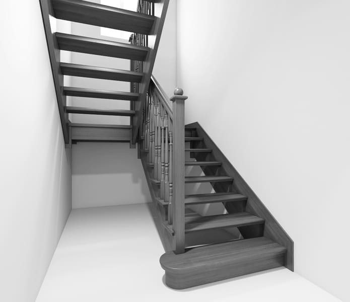 лестница с промежуточной площадкой